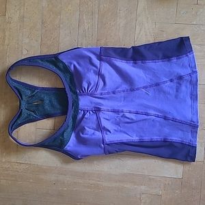 Bebe Sport purple/grey workout top XS